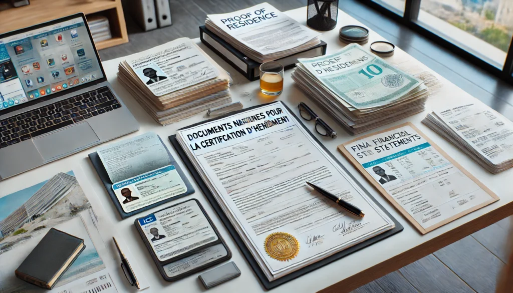 Documents Nécessaires pour la Certification d'Hébergement