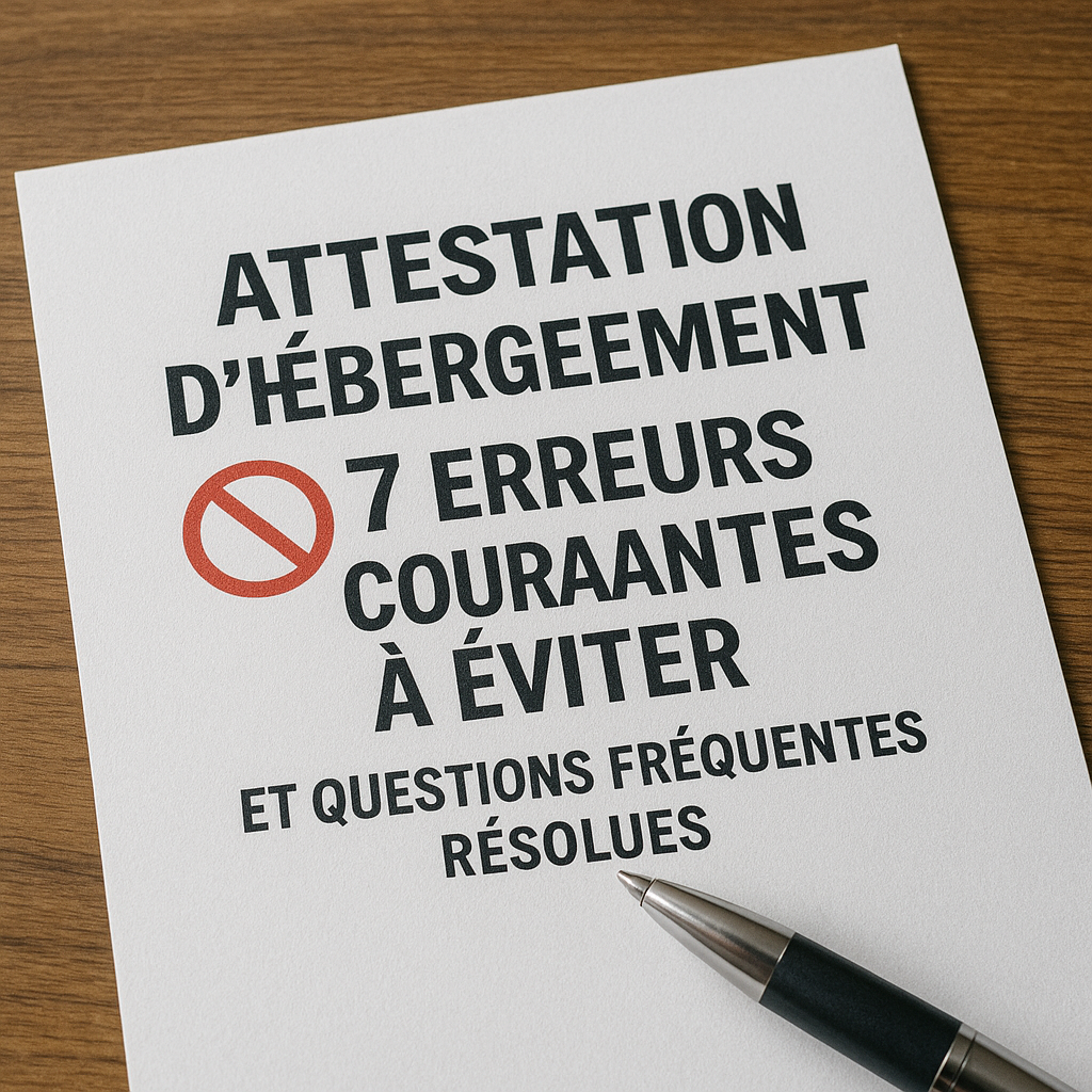 Attestation d’Hébergement : 7 Erreurs Courantes à Éviter