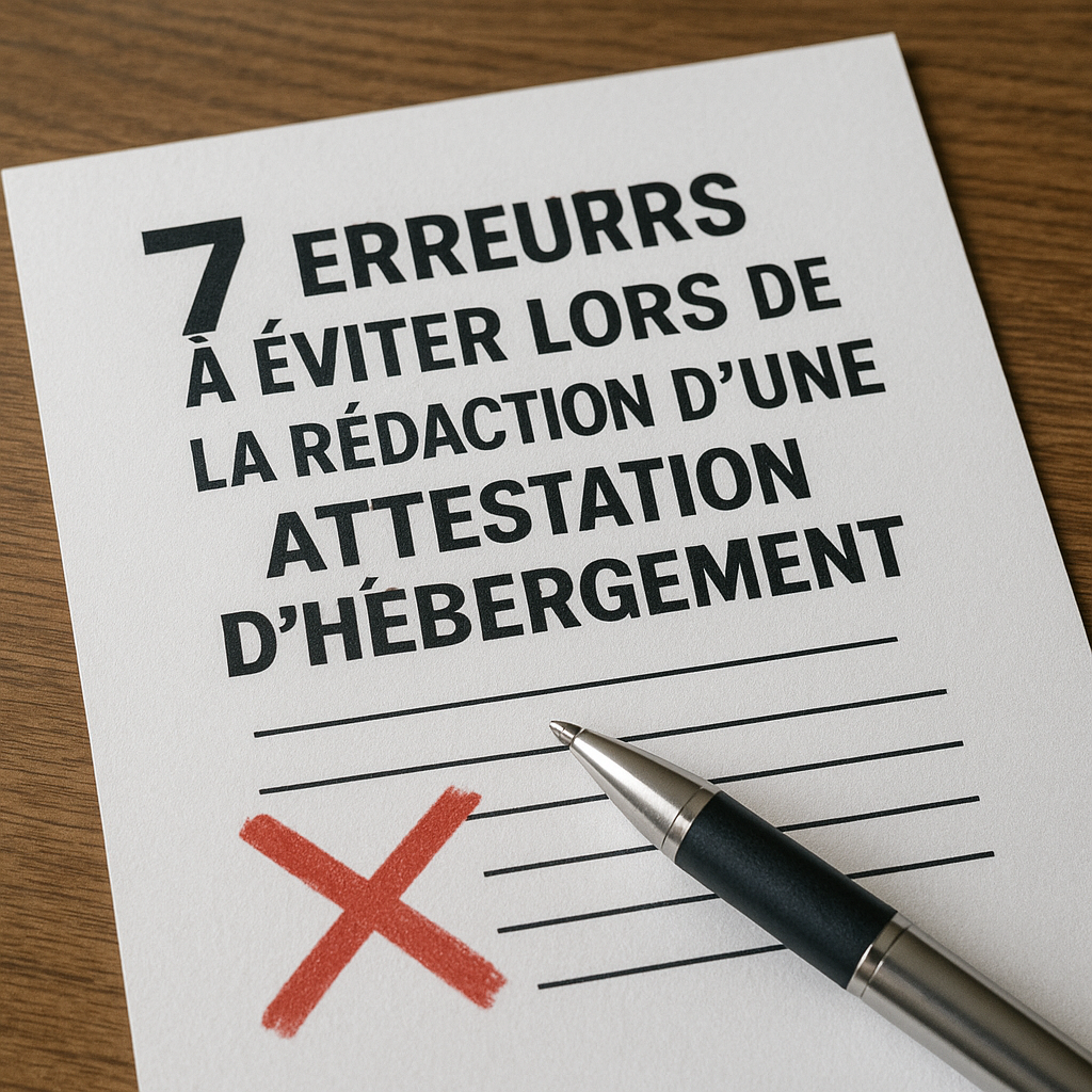 7 Erreurs à Éviter Lors de la Rédaction d'une Attestation d'Hébergement